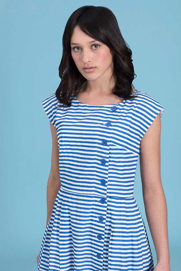 Emily and Fin Nancy Dress Blue and White Stripe Sizes XS - Talis Collection
