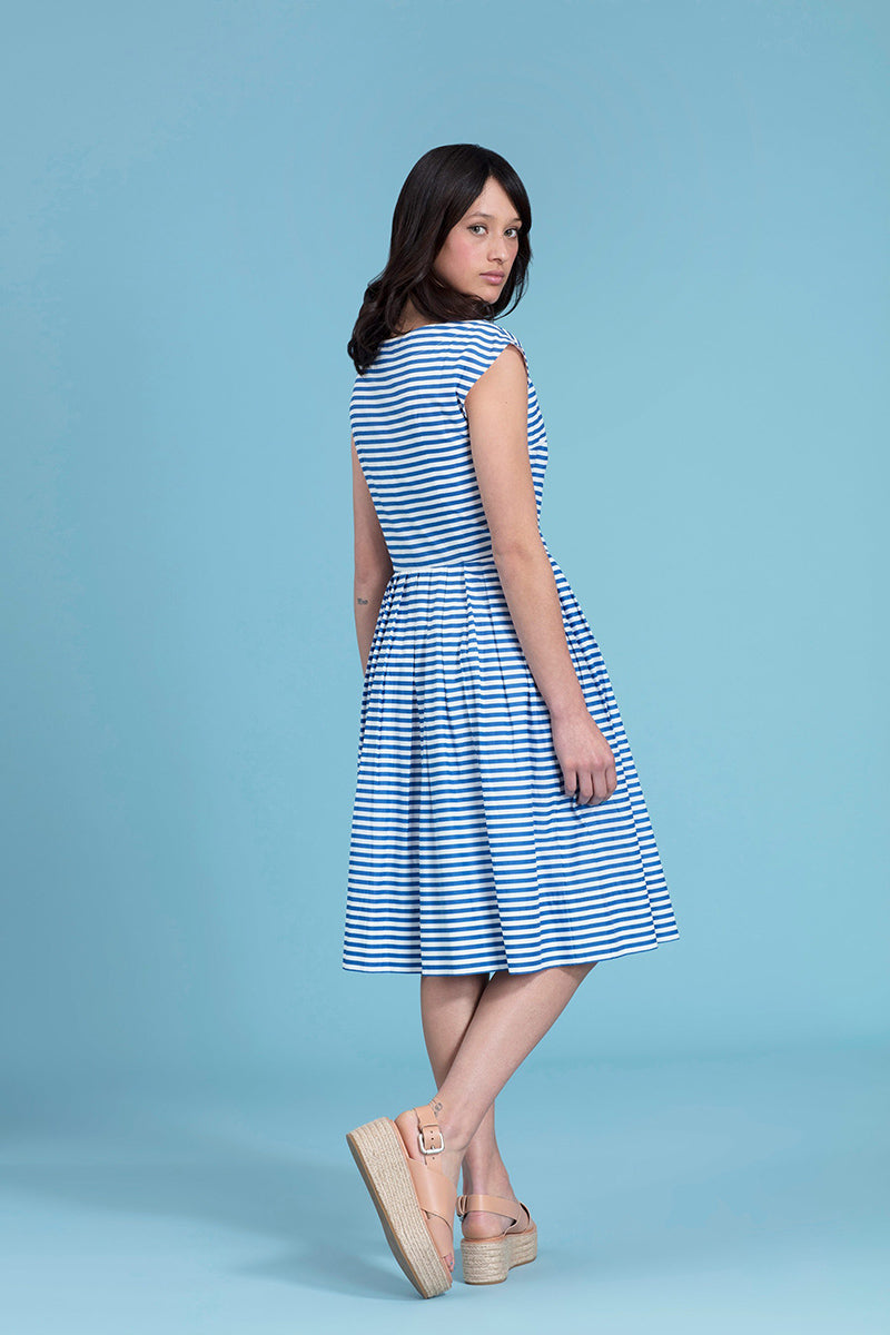 Emily and Fin Nancy Dress Blue and White Stripe Sizes XS - Talis Collection
