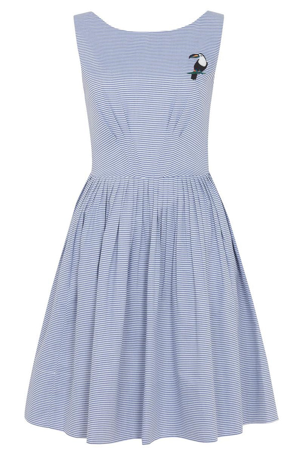 Emily and Fin Abigail Dress Chambray Stripe - Talis Collection