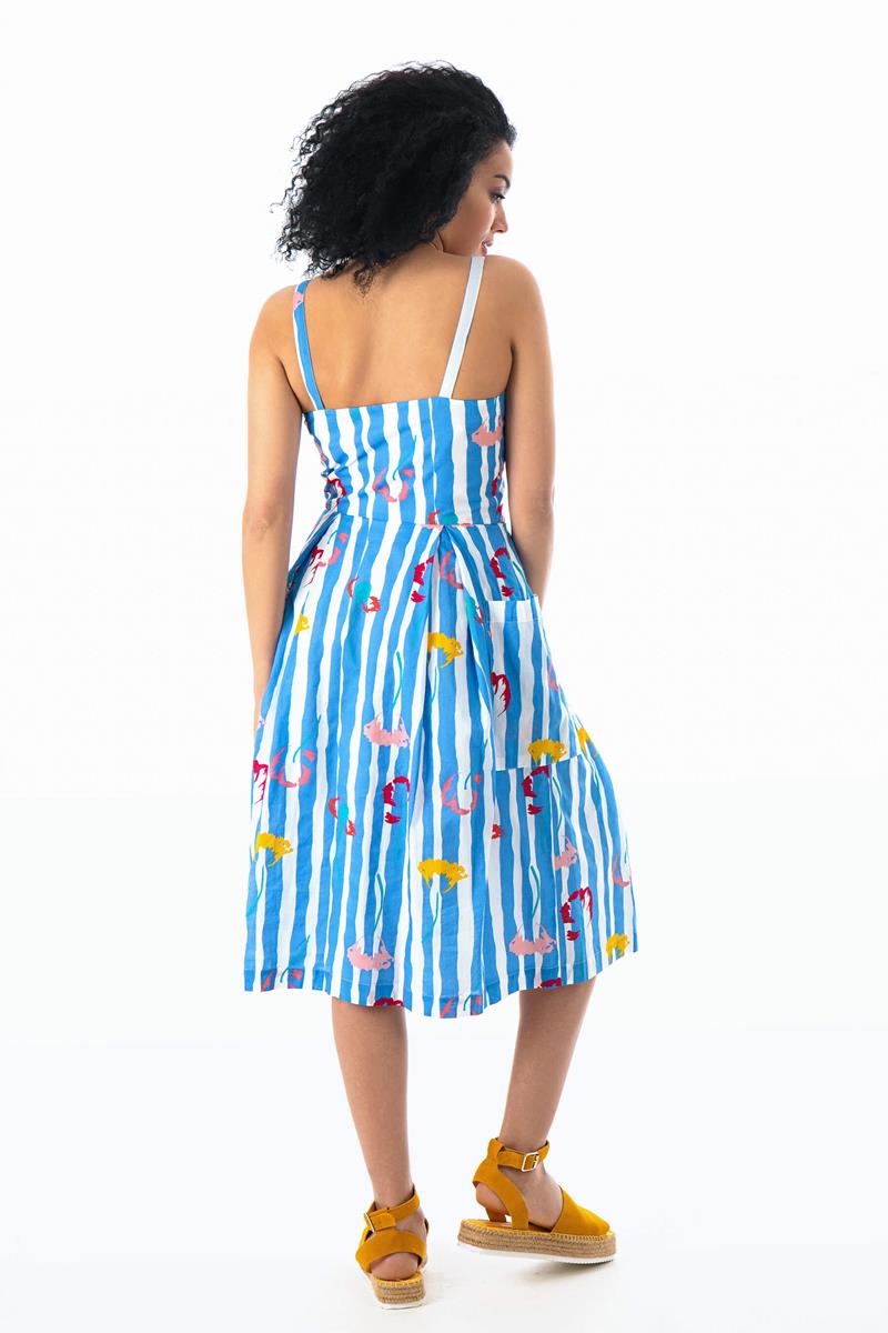 Emily and Fin Layla Sun Dress Salvation Floral Stripe - Talis Collection