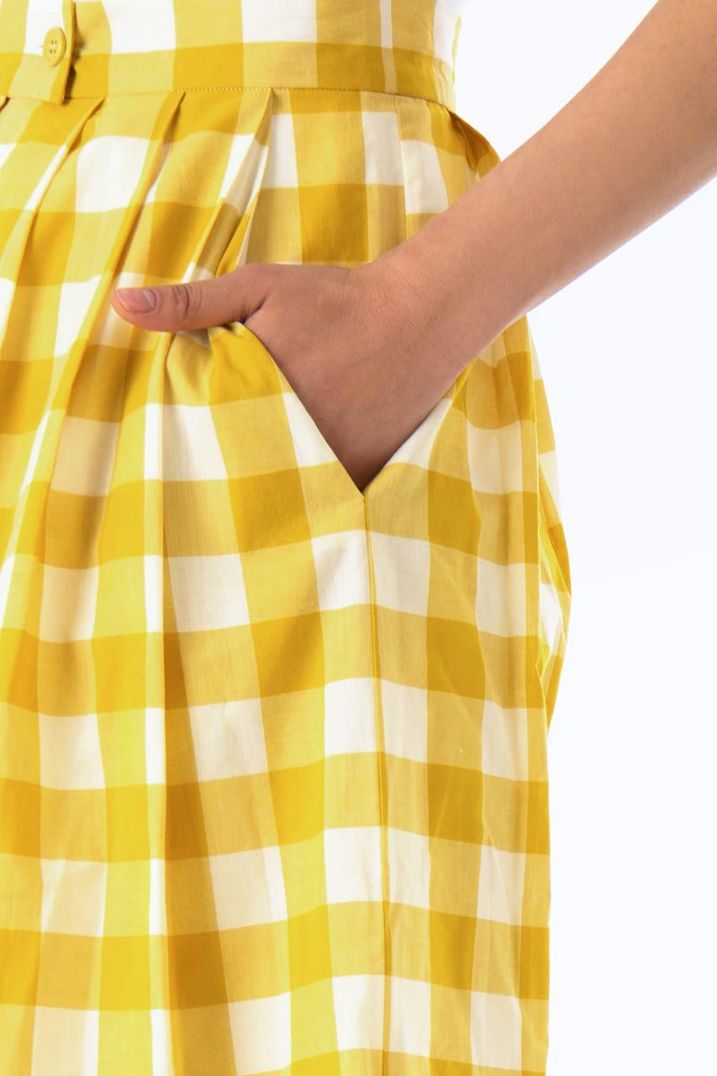 Emily and Fin ISLA Skirt Yellow Plaid - Talis Collection