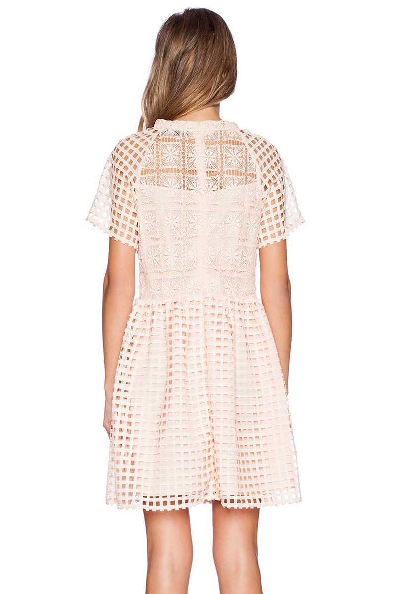 Elliatt Frame Grid Cutout Fit and Flare Dress - Talis Collection