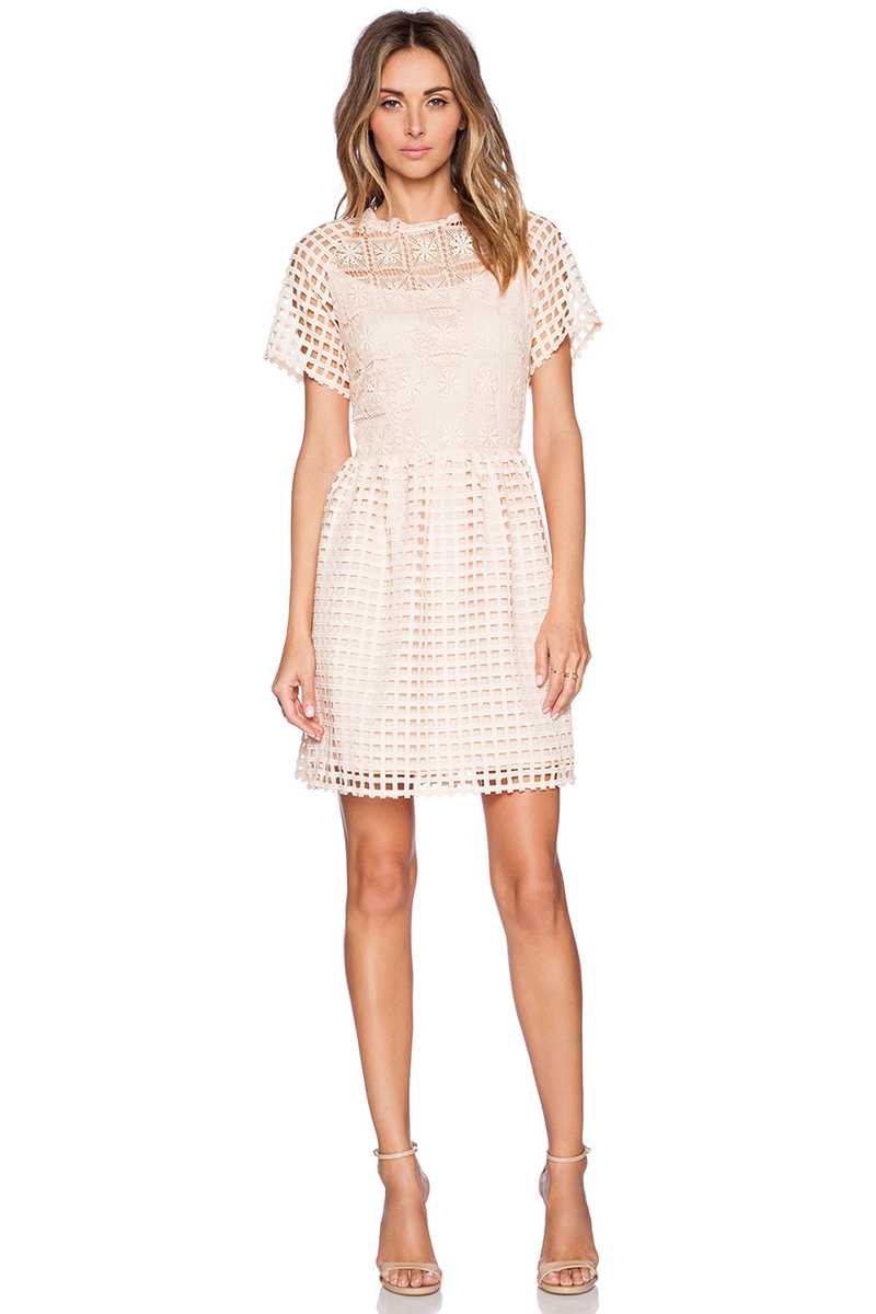 Elliatt Frame Grid Cutout Fit and Flare Dress - Talis Collection