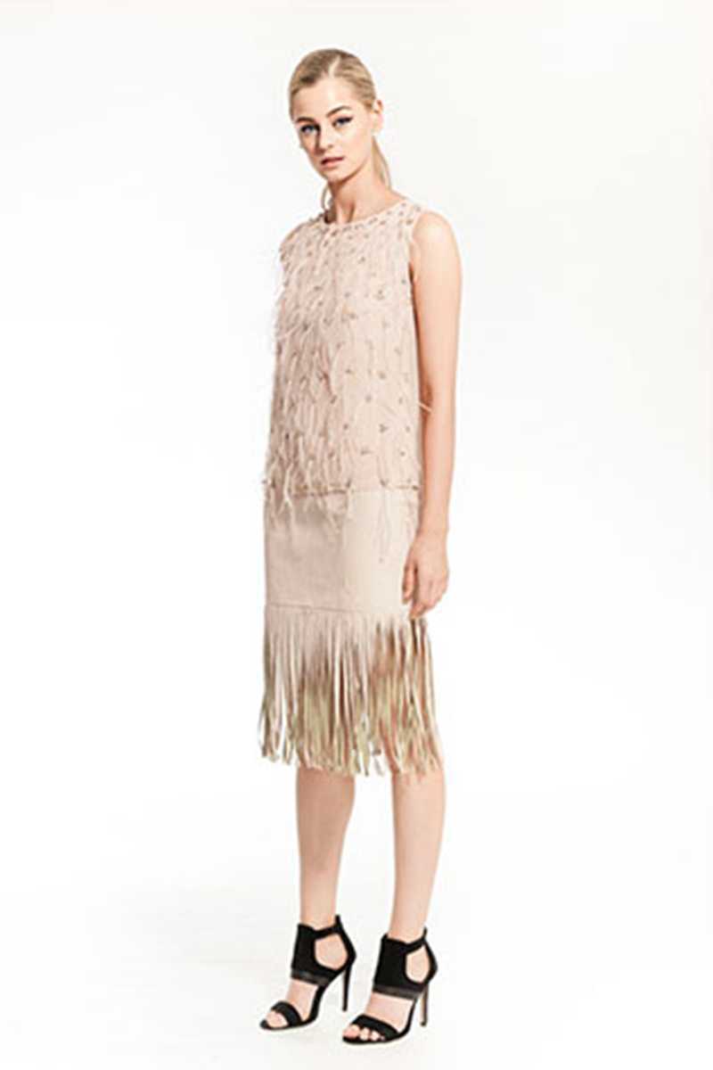 Elliatt Happening Beads Feather Embellished Top - Talis Collection