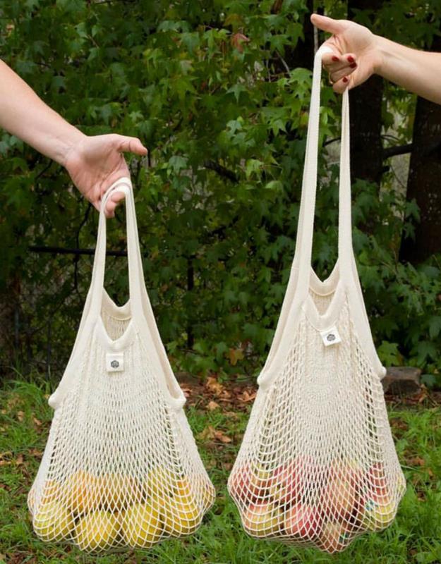 Ever Eco Organic Cotton Net Tote Bag - Long Handle - Talis Collection