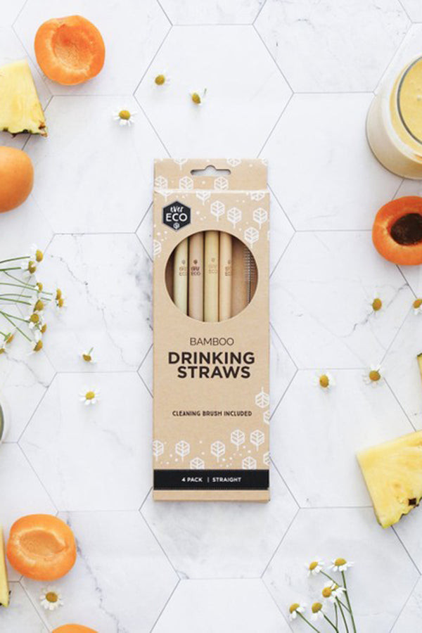 Ever Eco Bamboo Straws 4 Pack