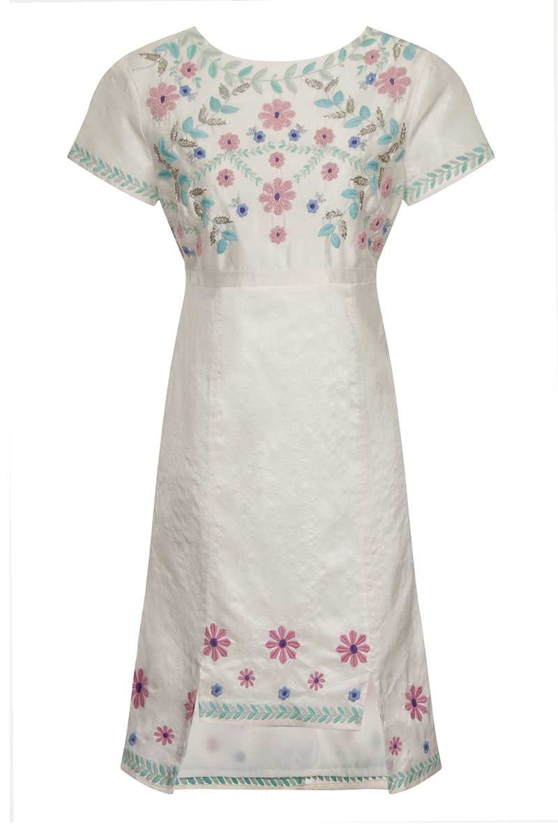 Frock and Frill Floral Embroidered Pencil Dress Frock and Frill Floral Embroidered Pencil Dress