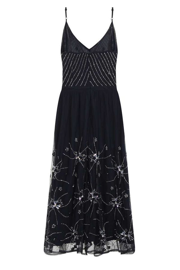 Frock and Frill Tiarna Embellished Midi Dress Navy