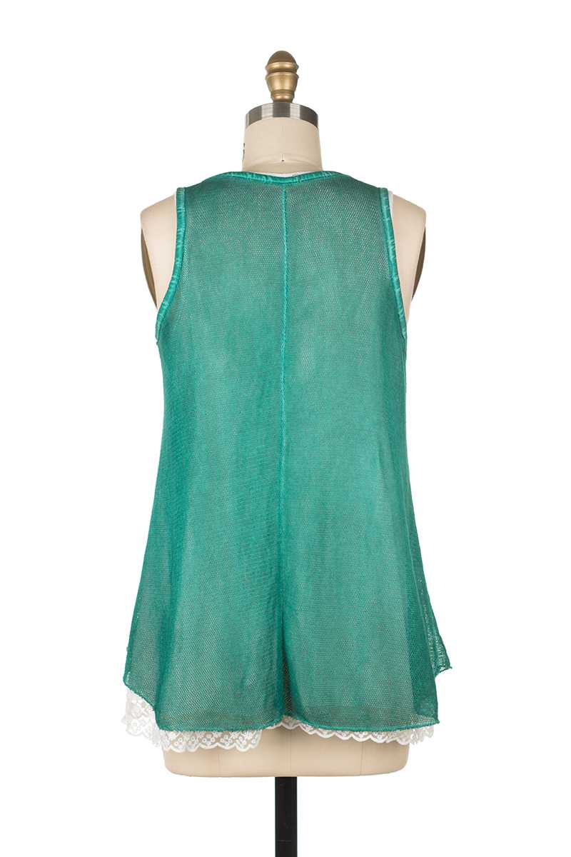 Adriana Knit Vest with Lace Slip - Talis Collection