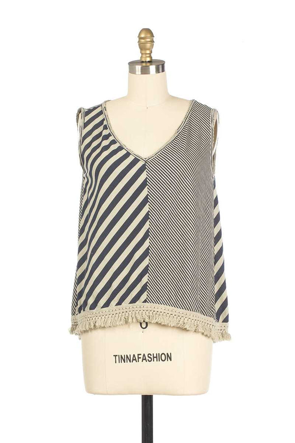 Adele Striped Vest - Talis Collection