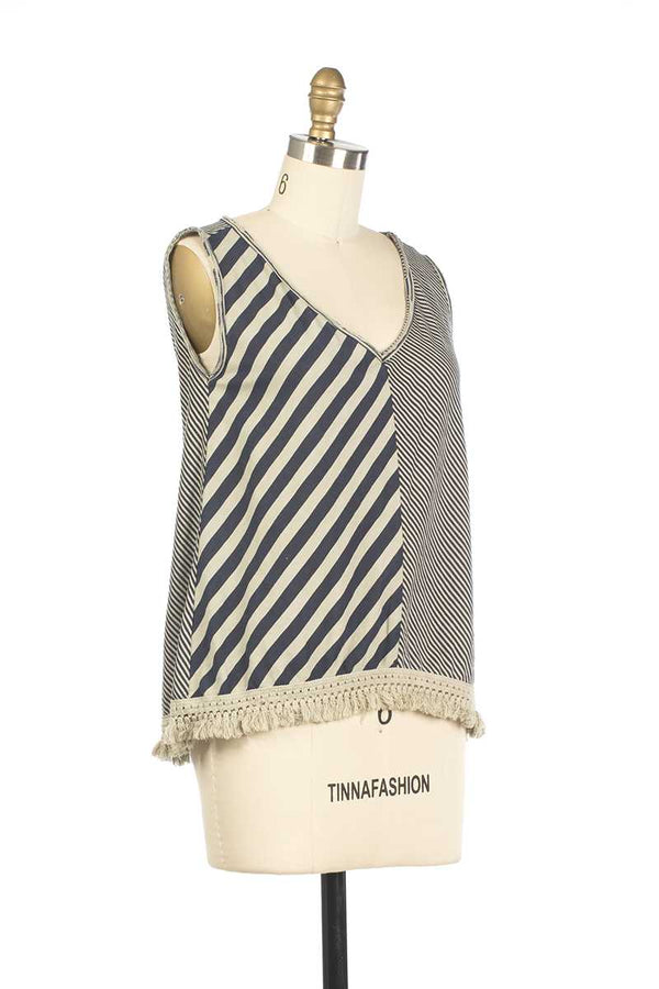 Adele Striped Vest - Talis Collection