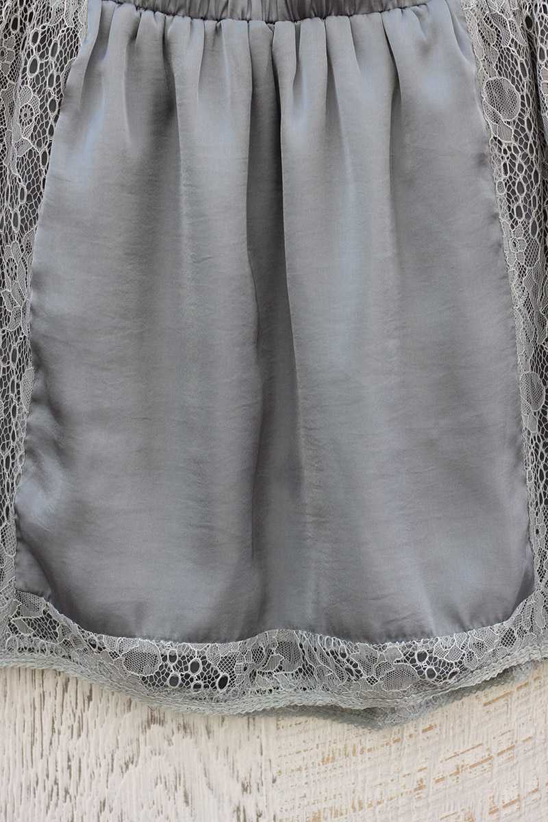 Nelida Lace Panel Silky Mini Skirt