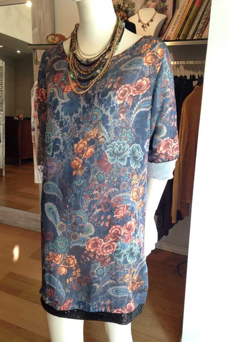 Arella Baroque Print Dress - Talis Collection