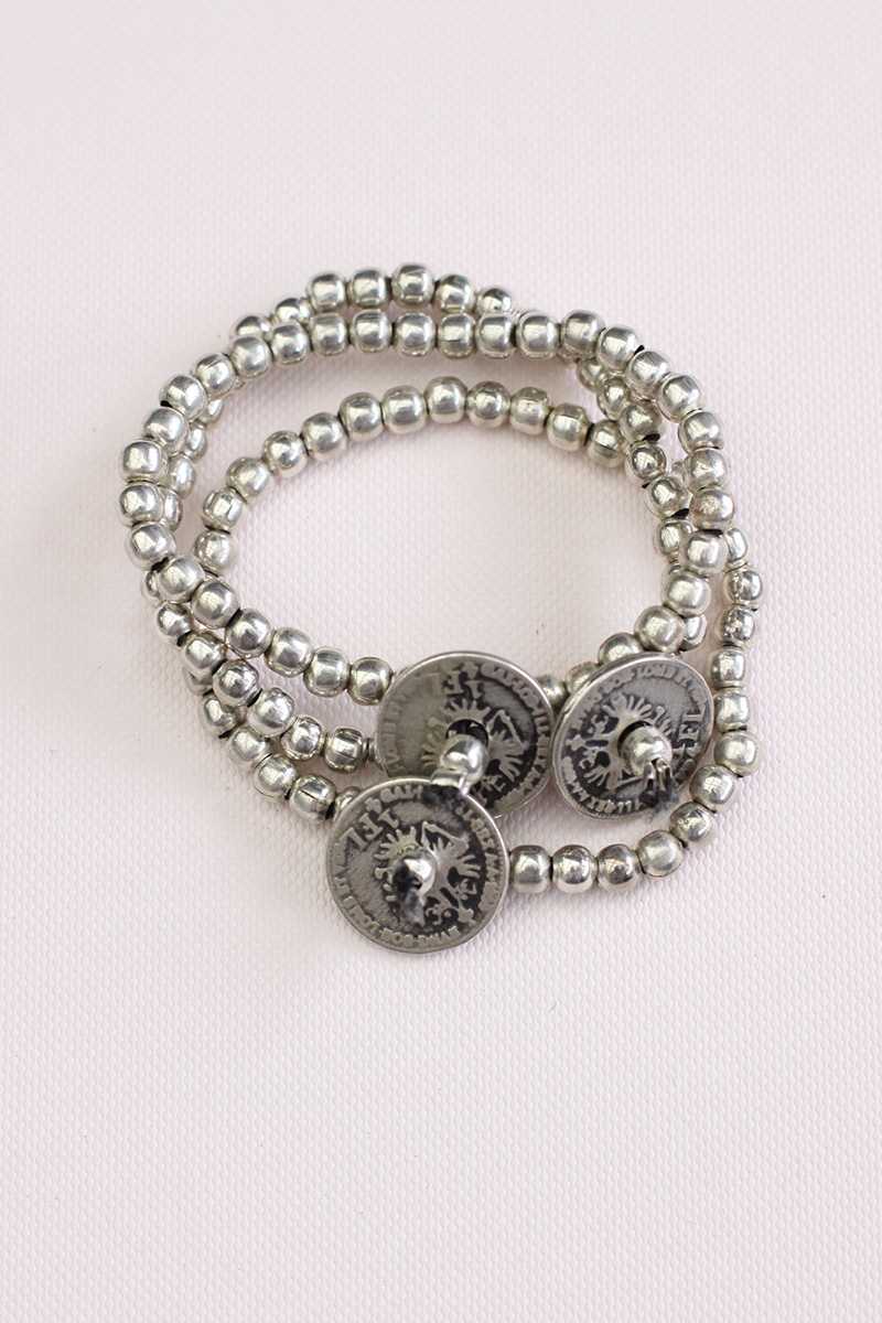 Katia Silver Beaded Bracelet