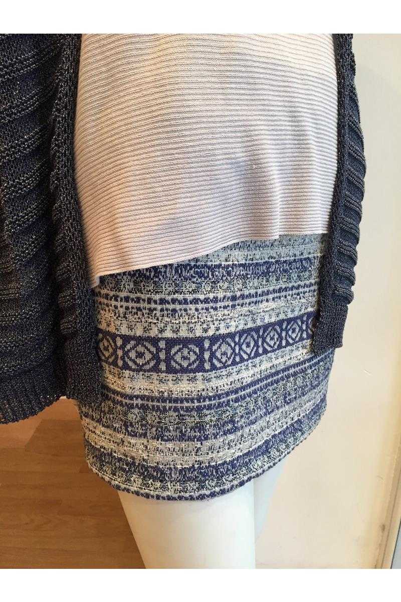 Striped Printed Mini Skirt