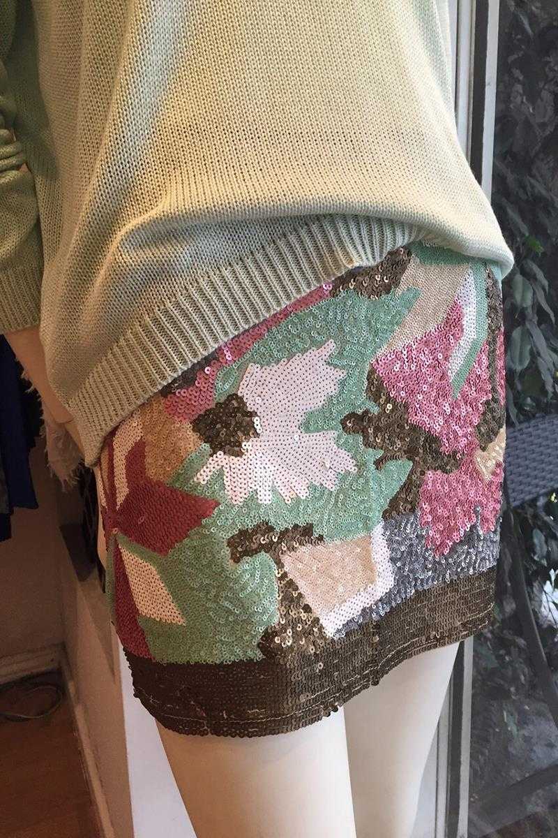 Sequinned Mini Skirt