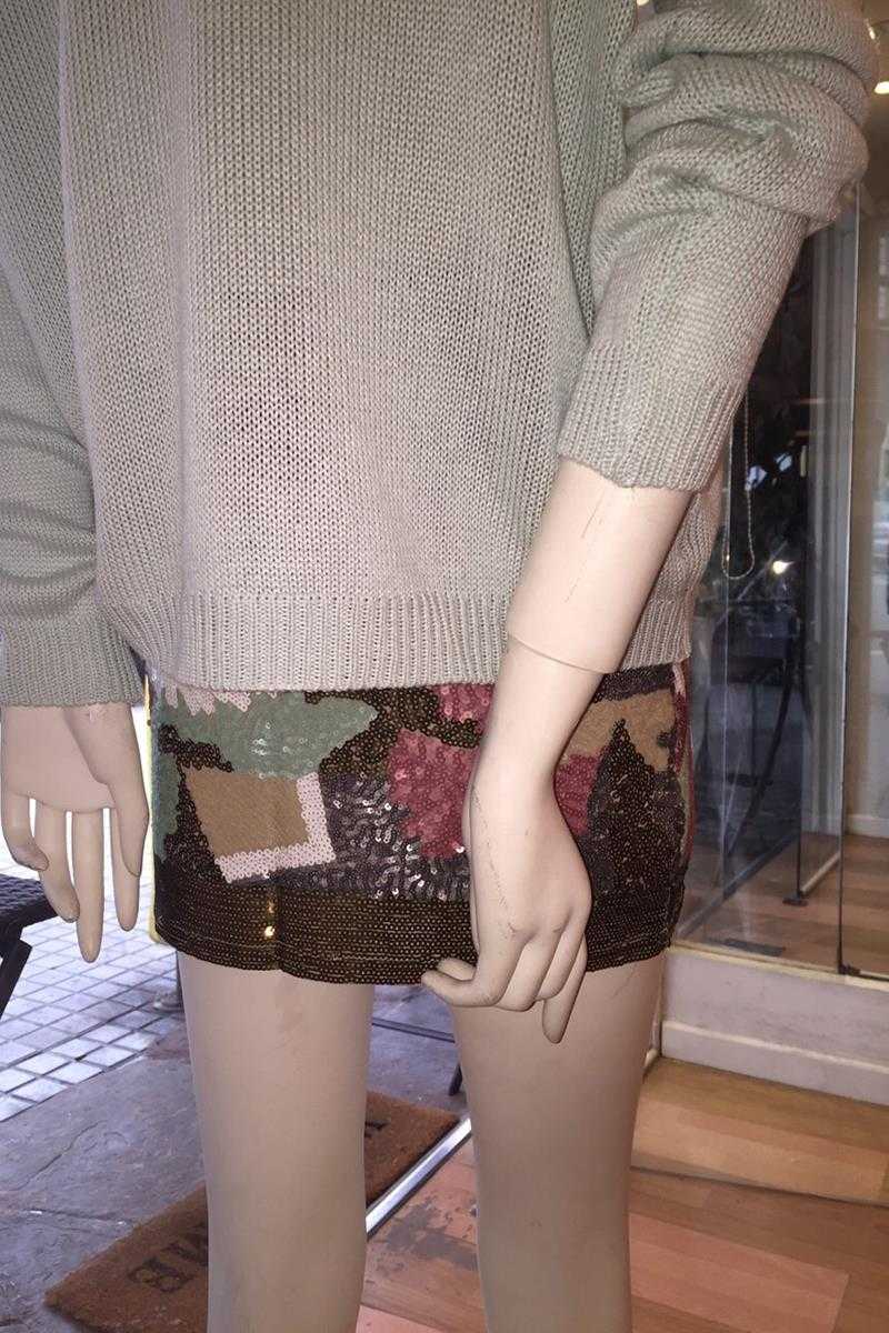 Sequinned Mini Skirt