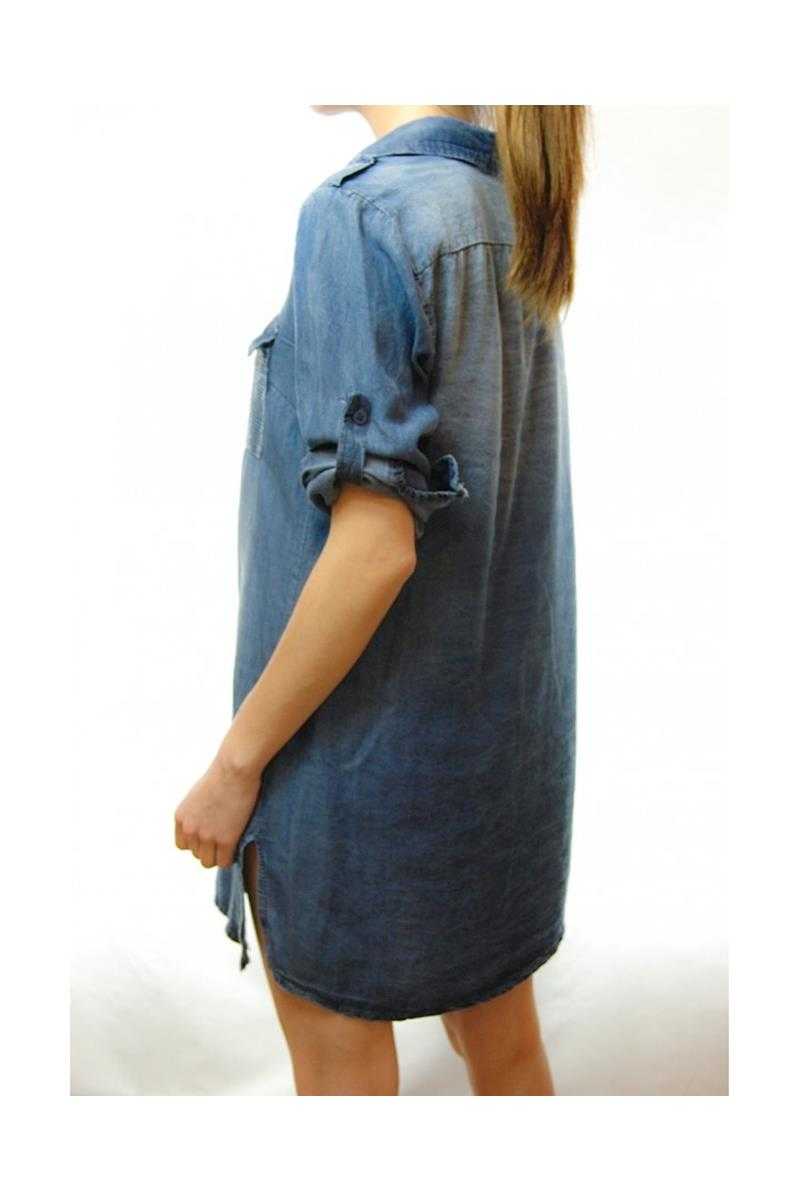 elle denim dress Pistola Elle Shirt Dress