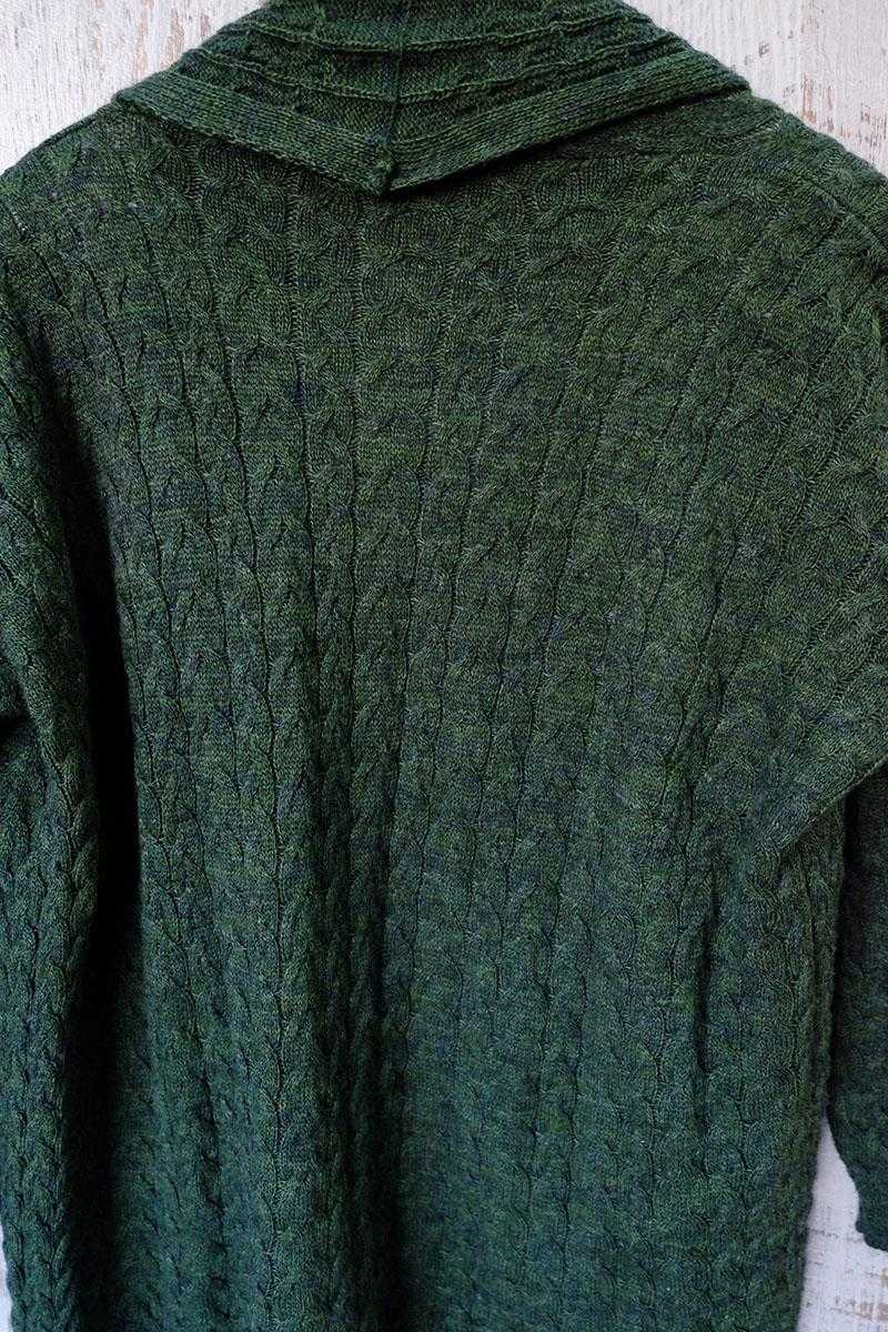 Rocio Cable Wool Cardi Green