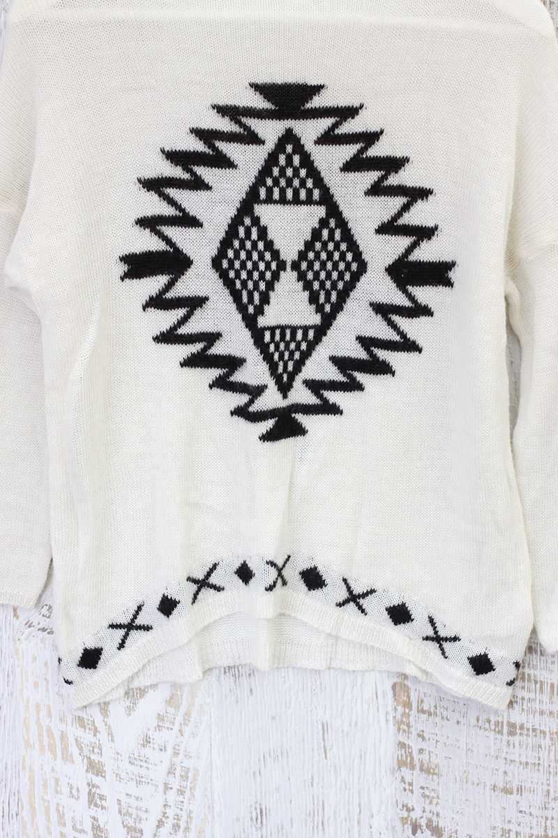 Pilar Tribal Print Wool Top