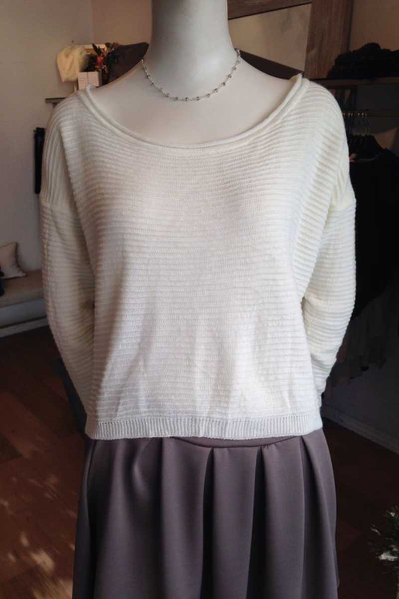 Paola Textured Wool Knit Top