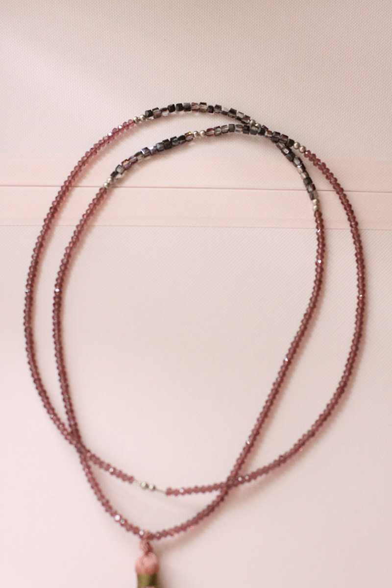 Aina Pompon Long Necklace - Talis Collection