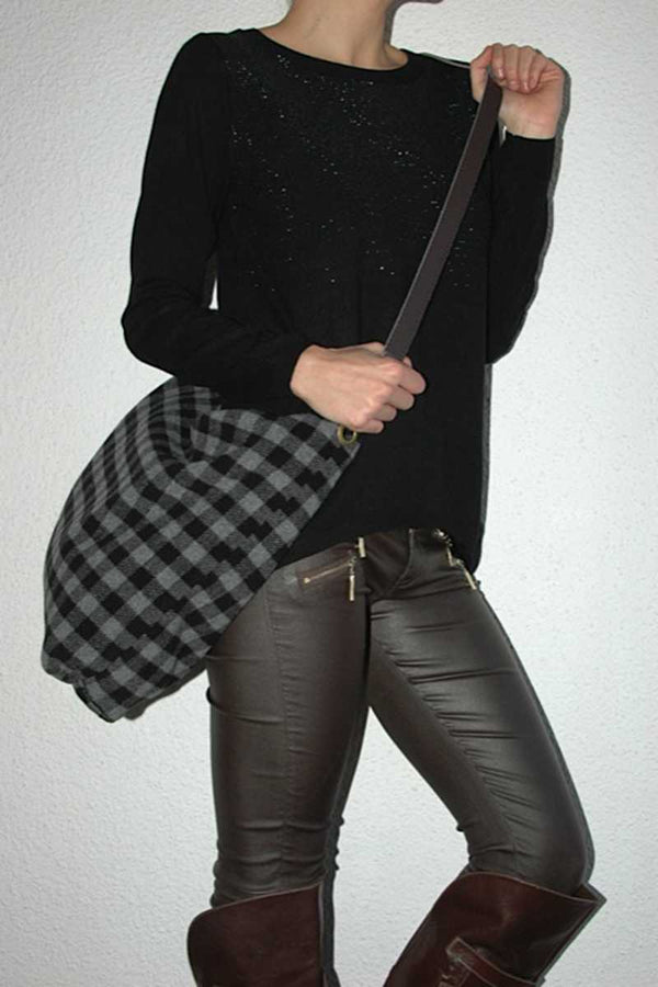Galia Stretch Pants With Leather Look