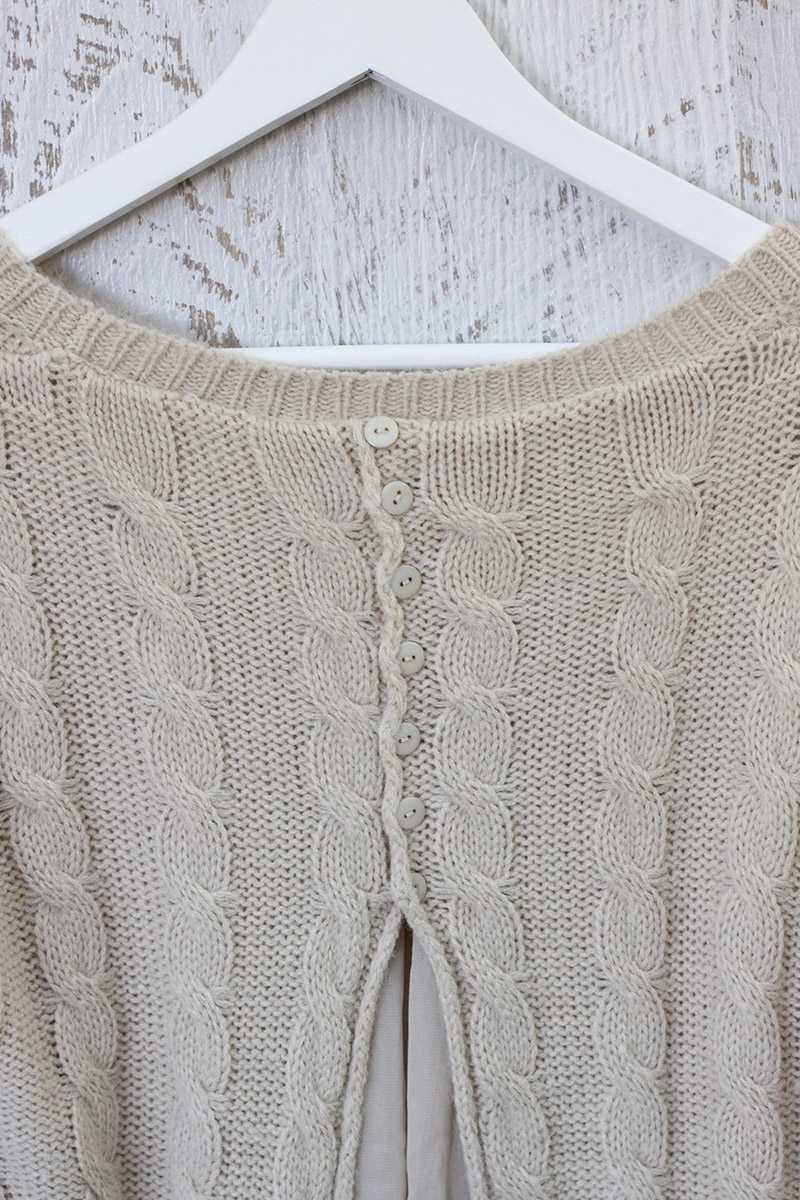 Paisley Cable Knit Wool Top