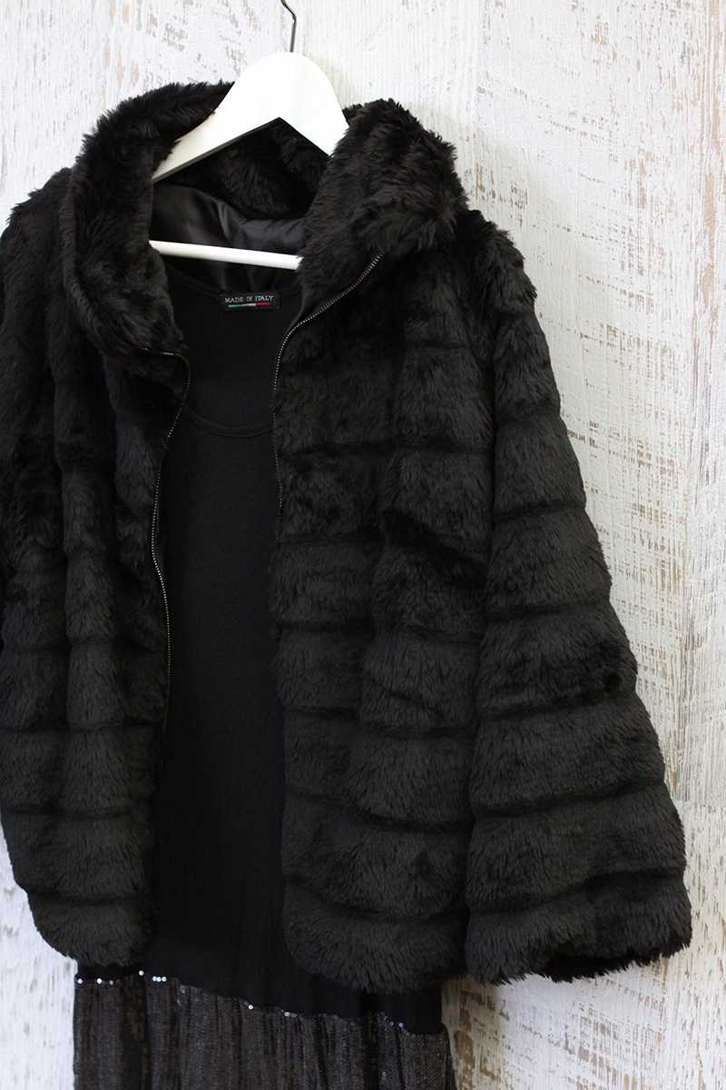 Dacia Fur Coat Black - Talis Collection
