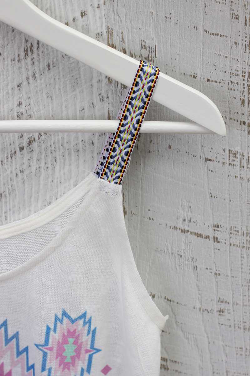 Leonor Tribal Print Vest Knit Top