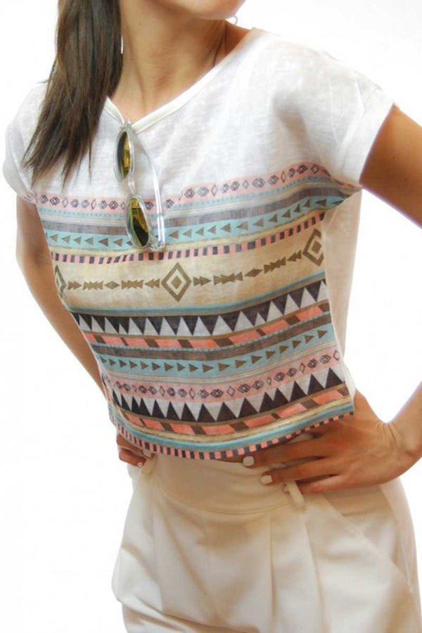 Analee Printed Crop Top - Talis Collection