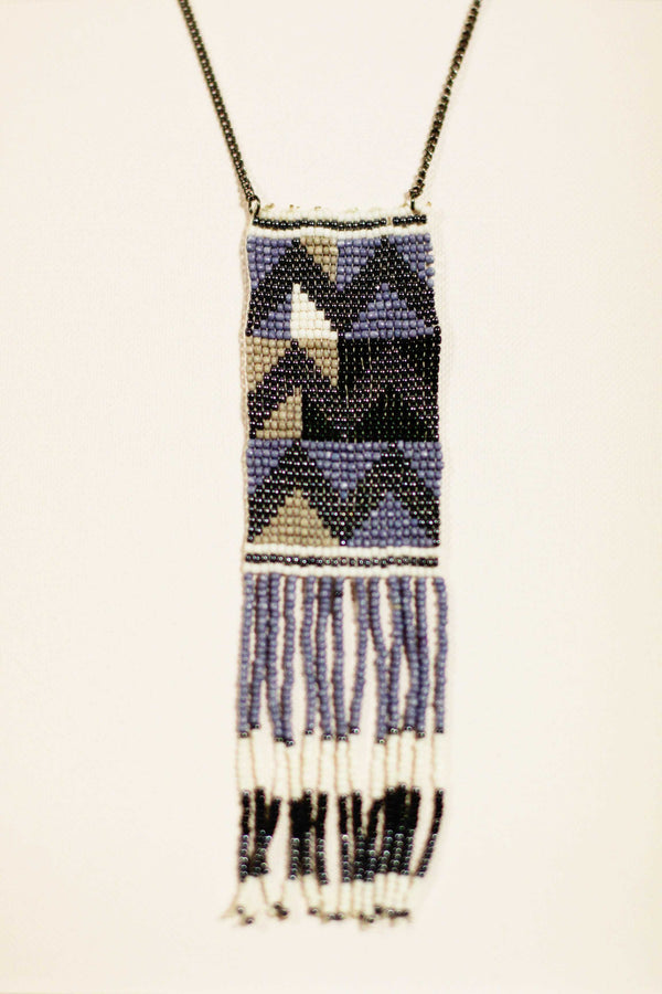 Lalia Tribal Pattern Pendant Long Necklace