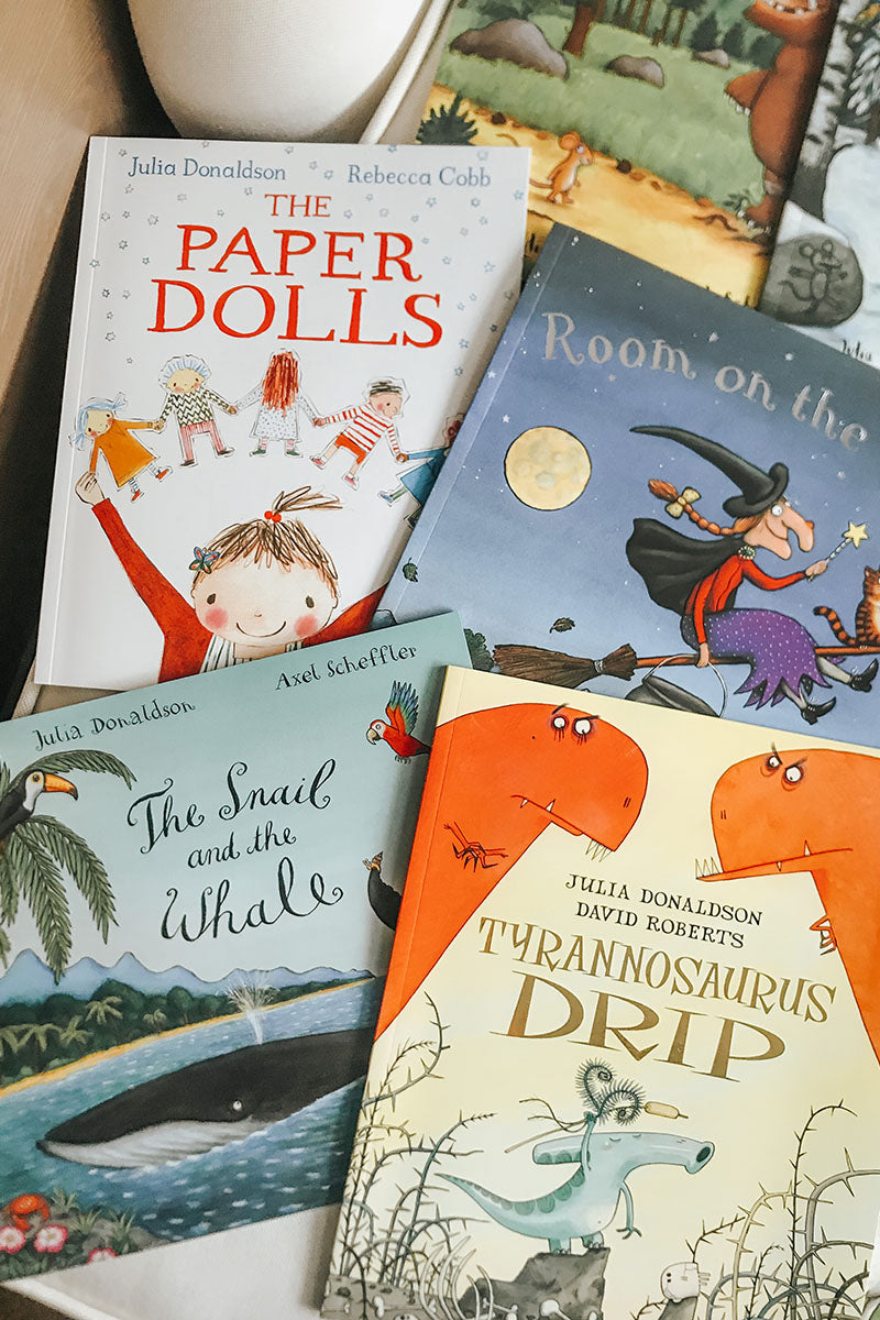 Julia Donaldson 10 Book Collection - the paper dolls the snail and the whale room on the broom