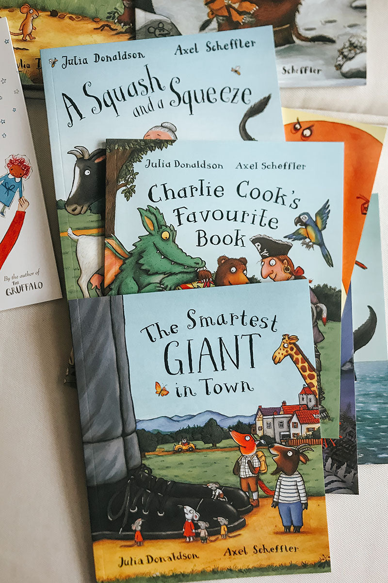 Julia Donaldson 10 Book Collection - A squash and a squeeze charlie cook the smartest giant in town