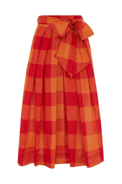 Emily and Fin Jemima Heatwave Check Bow Skirt
