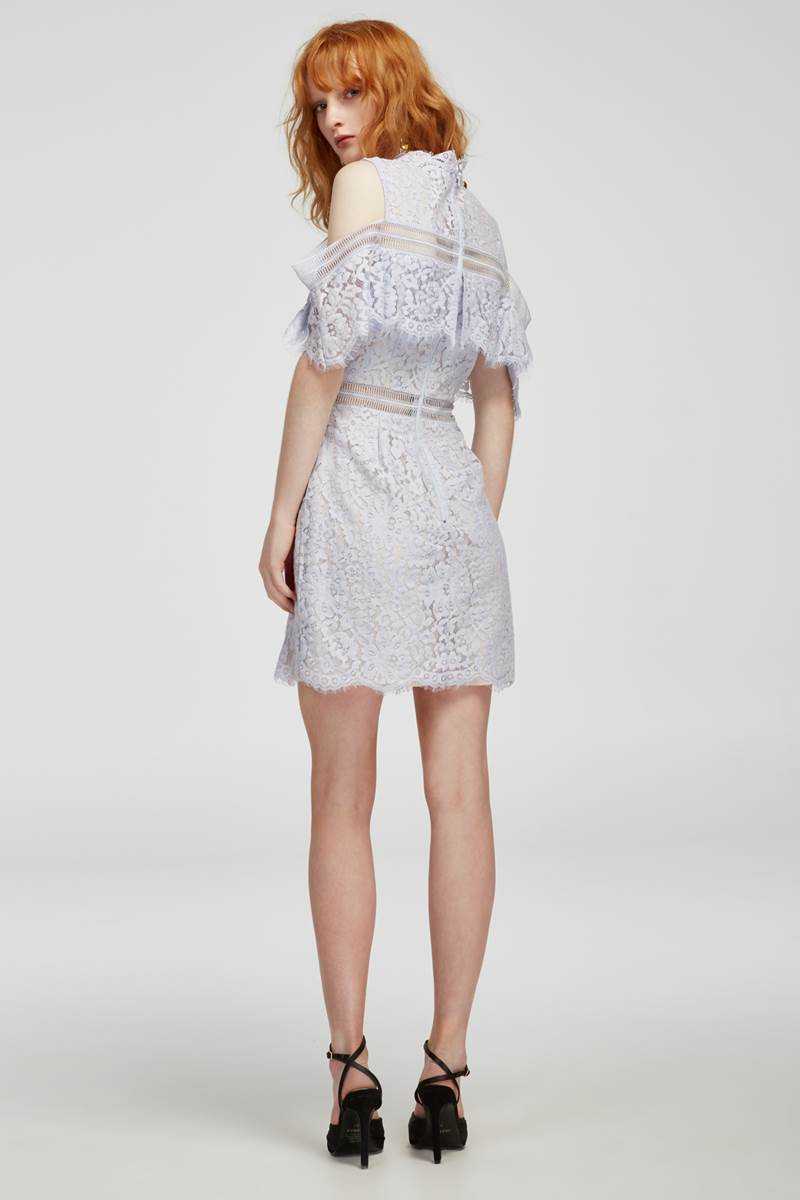 Keepsake Oblivion Lace Mini Dress Pale Blue Keepsake Oblivion Lace Mini Dress Pale Blue