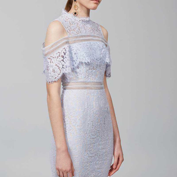 Keepsake Oblivion Lace Mini Dress Pale Blue Keepsake Oblivion Lace Mini Dress Pale Blue
