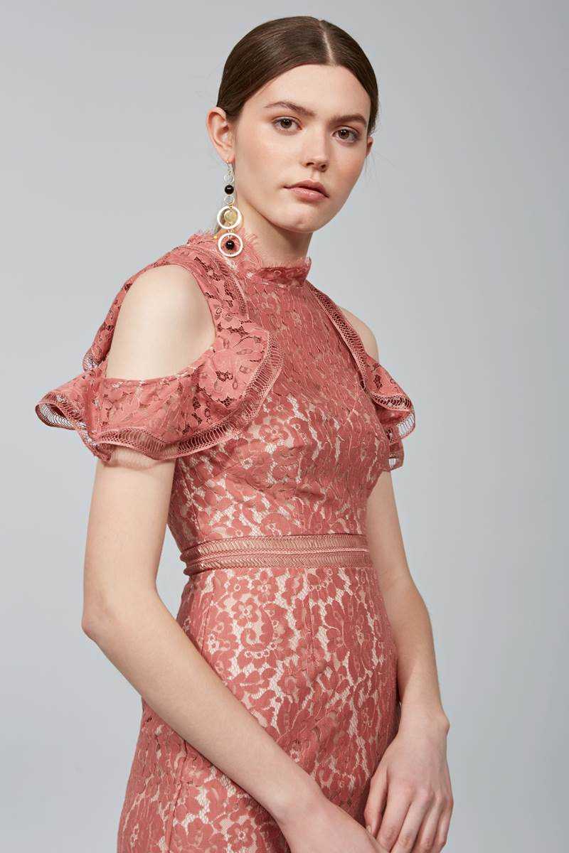 Keepsake Oblivion Lace Midi Dress Spice Keepsake Oblivion Lace Midi Dress Spice