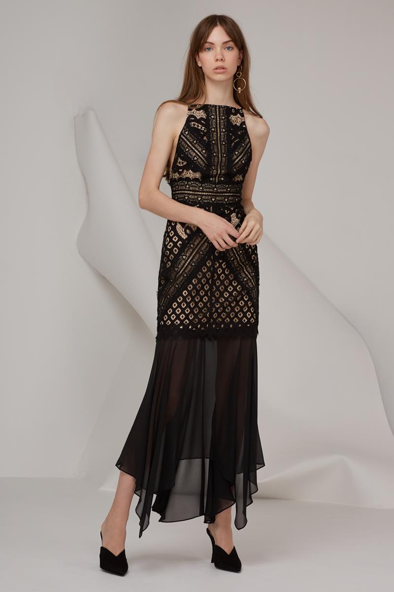 Keepsake Bridges Lace Maxi Gown Black Keepsake Bridges Lace Maxi Gown Black