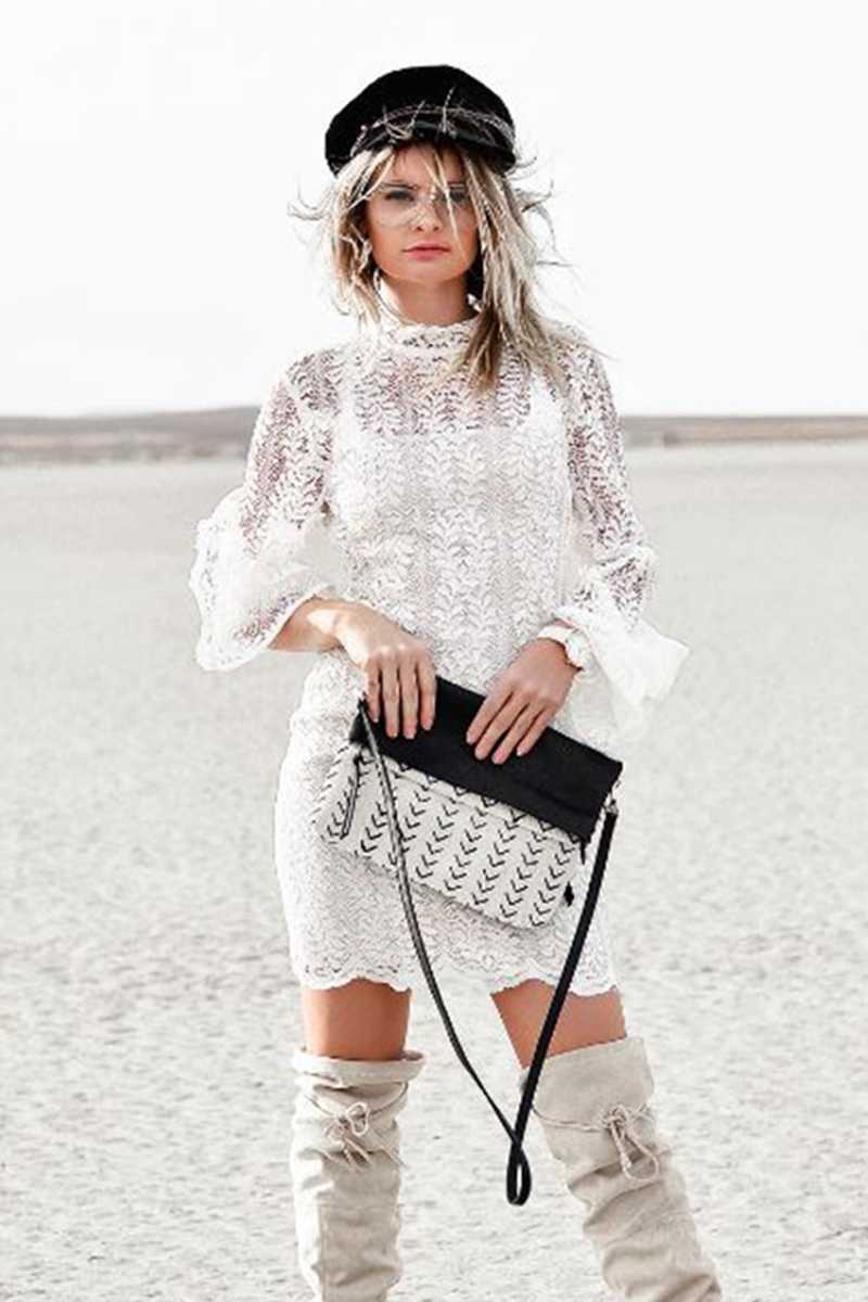 Keepsake Uptown LS Lace Mini Dress Keepsake Uptown LS Lace Mini Dress
