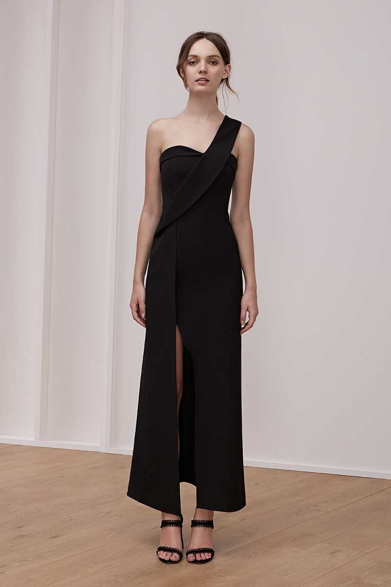 Keepsake Platinum Maxi Dress Black