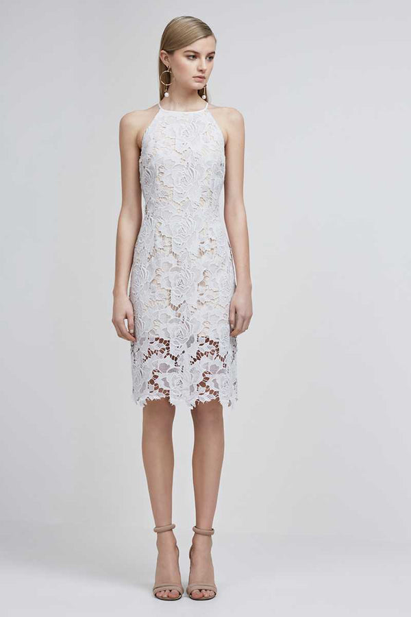 Keepsake Lonely Lover Lace Dress Oyster
