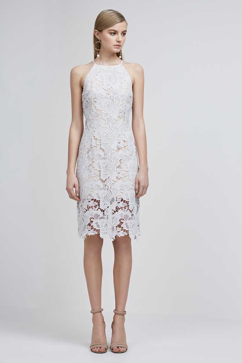 Keepsake Lonely Lover Lace Dress Oyster Keepsake Lonely Lover Lace Dress Oyster