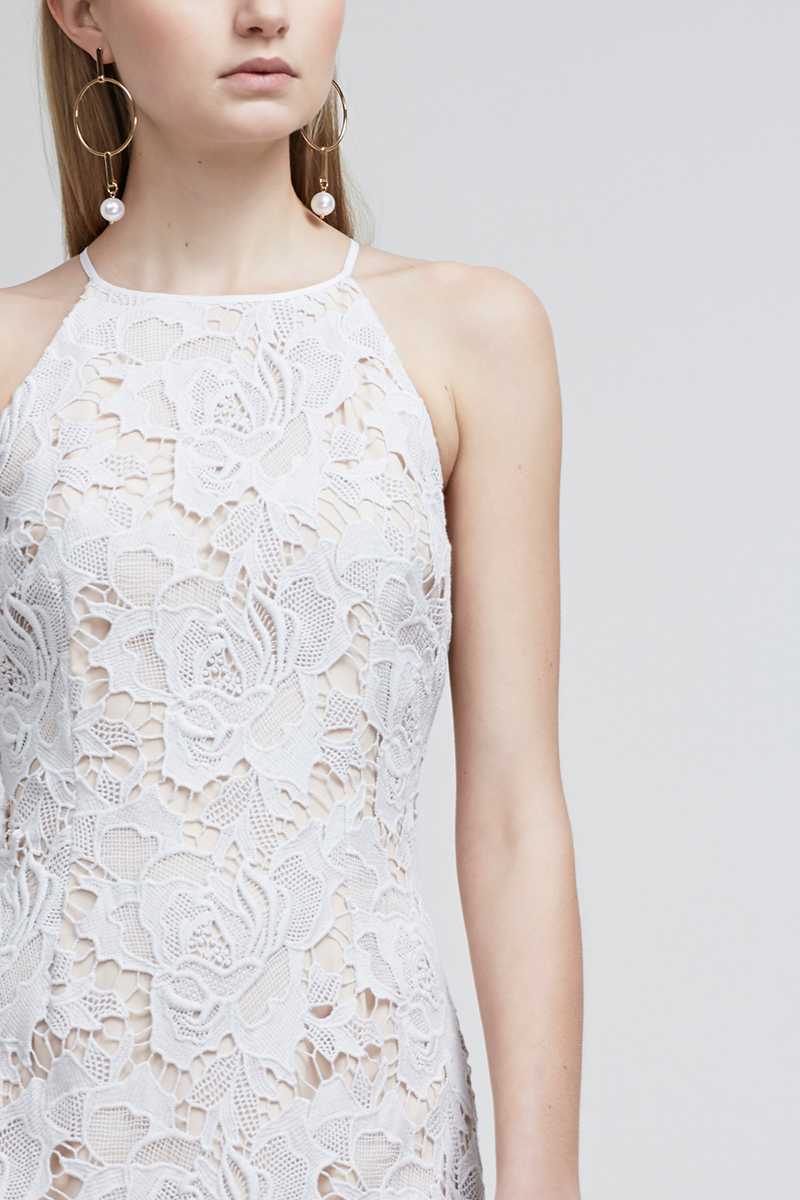 Keepsake Lonely Lover Lace Dress Oyster Keepsake Lonely Lover Lace Dress Oyster