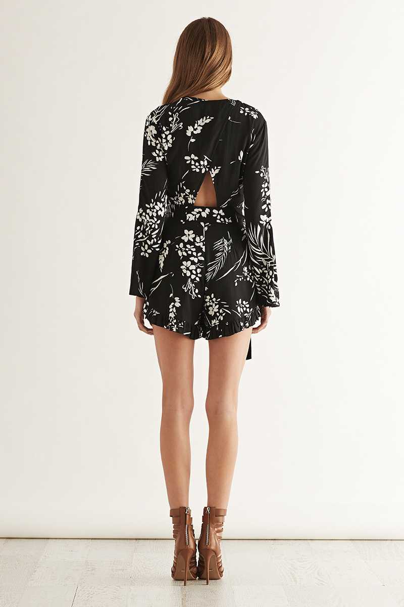 May the Label Electric LS Flared Playsuit