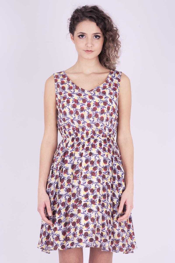 Beverly Pineapple Print Dress