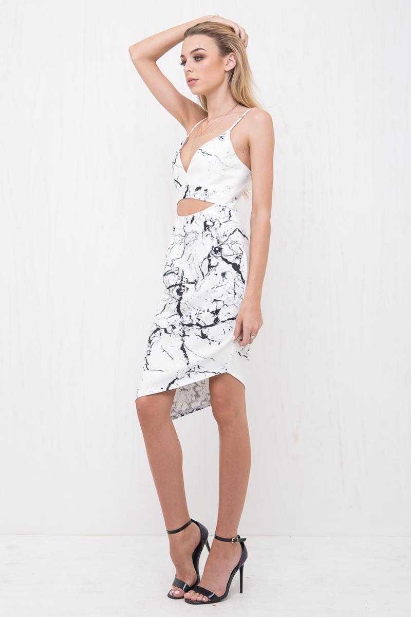 Morrisday Only Heart Dress Marble Print