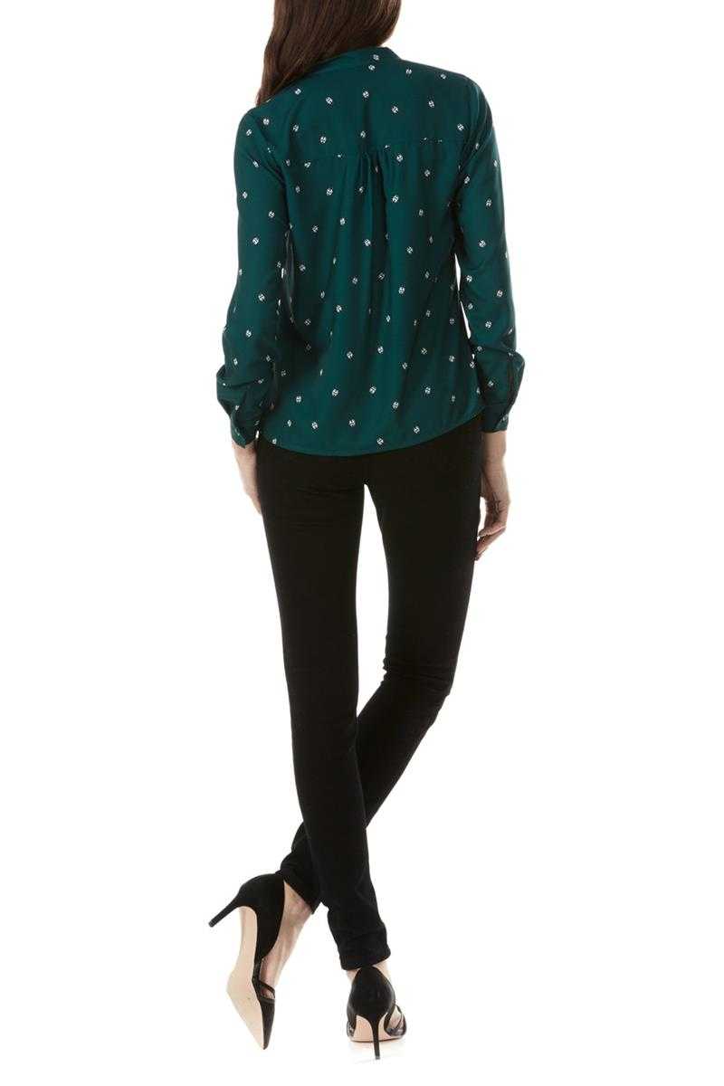 Sugarhill Boutique Bruna Ladybird Pussy Bow Blouse