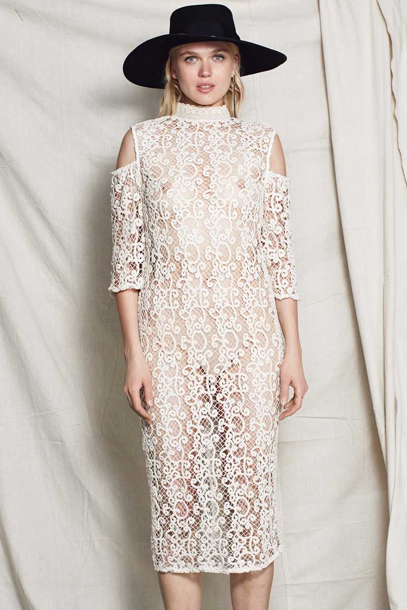 Stevie May Lace Midi In Reverse Dress